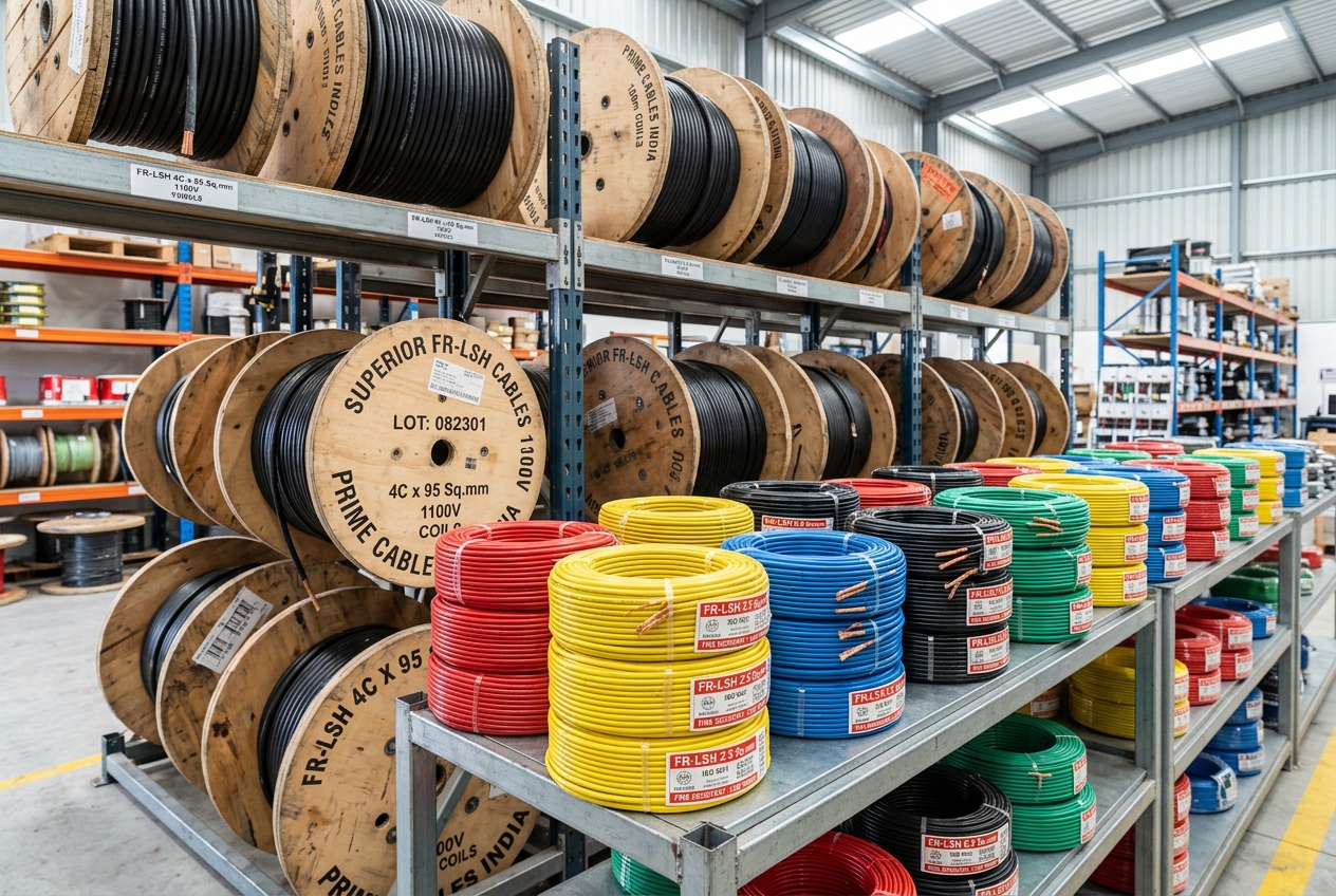 Flame Retardant Low Smoke FR-LSH Pure Copper Electrical Wires and Power Cables - IS 694